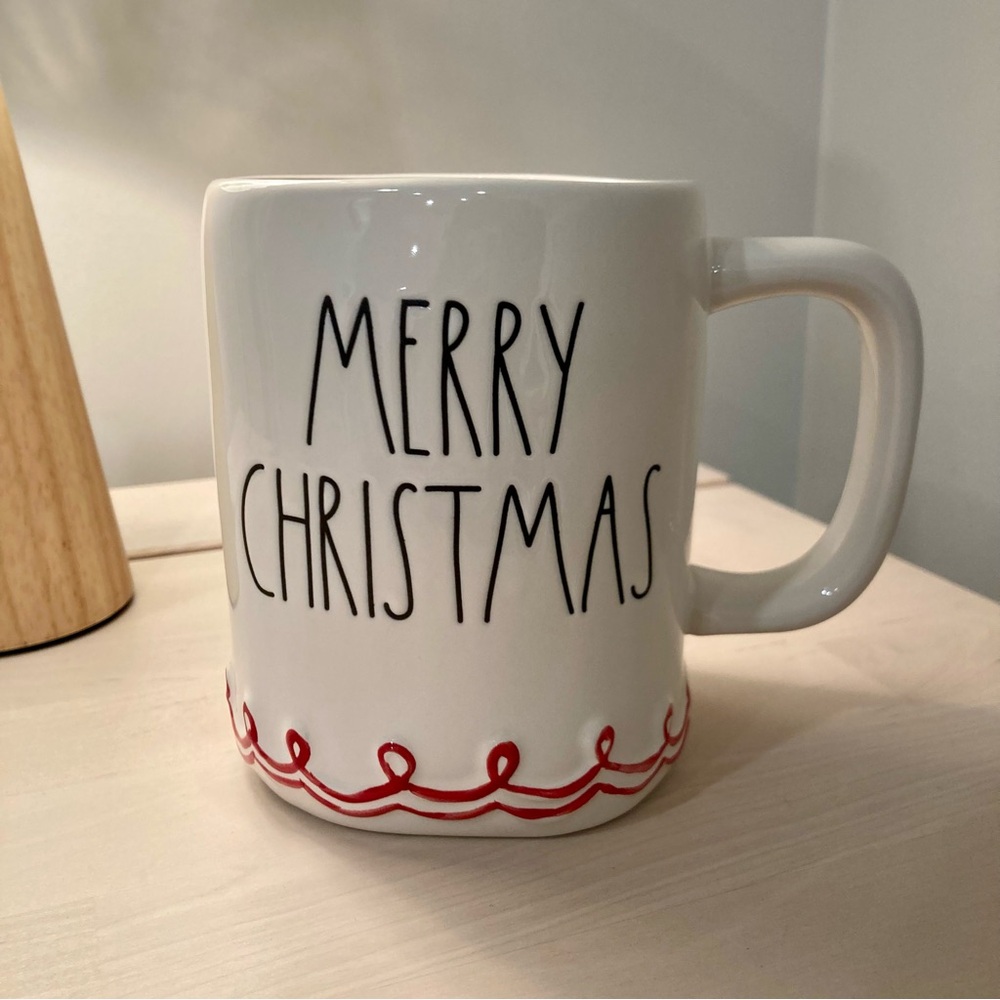 Rae Dunn Merry Christmas Mug | Cream and Red